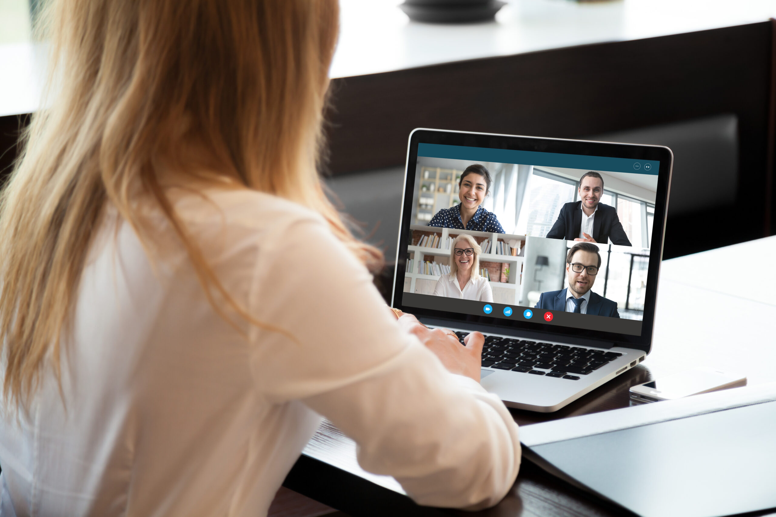 woman on zoom video call