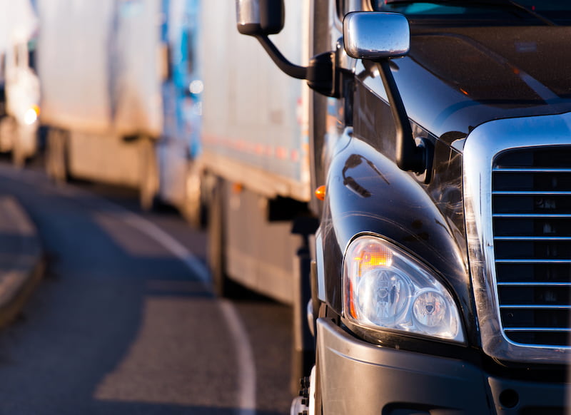 Semi truck on road