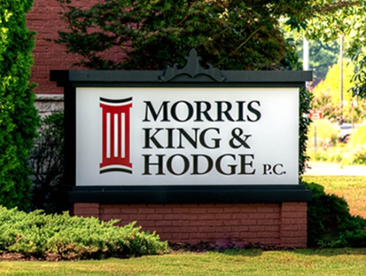 morris king & hodge exterior sign