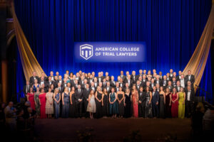 The American College of Trial Lawyers Inductees on Stage