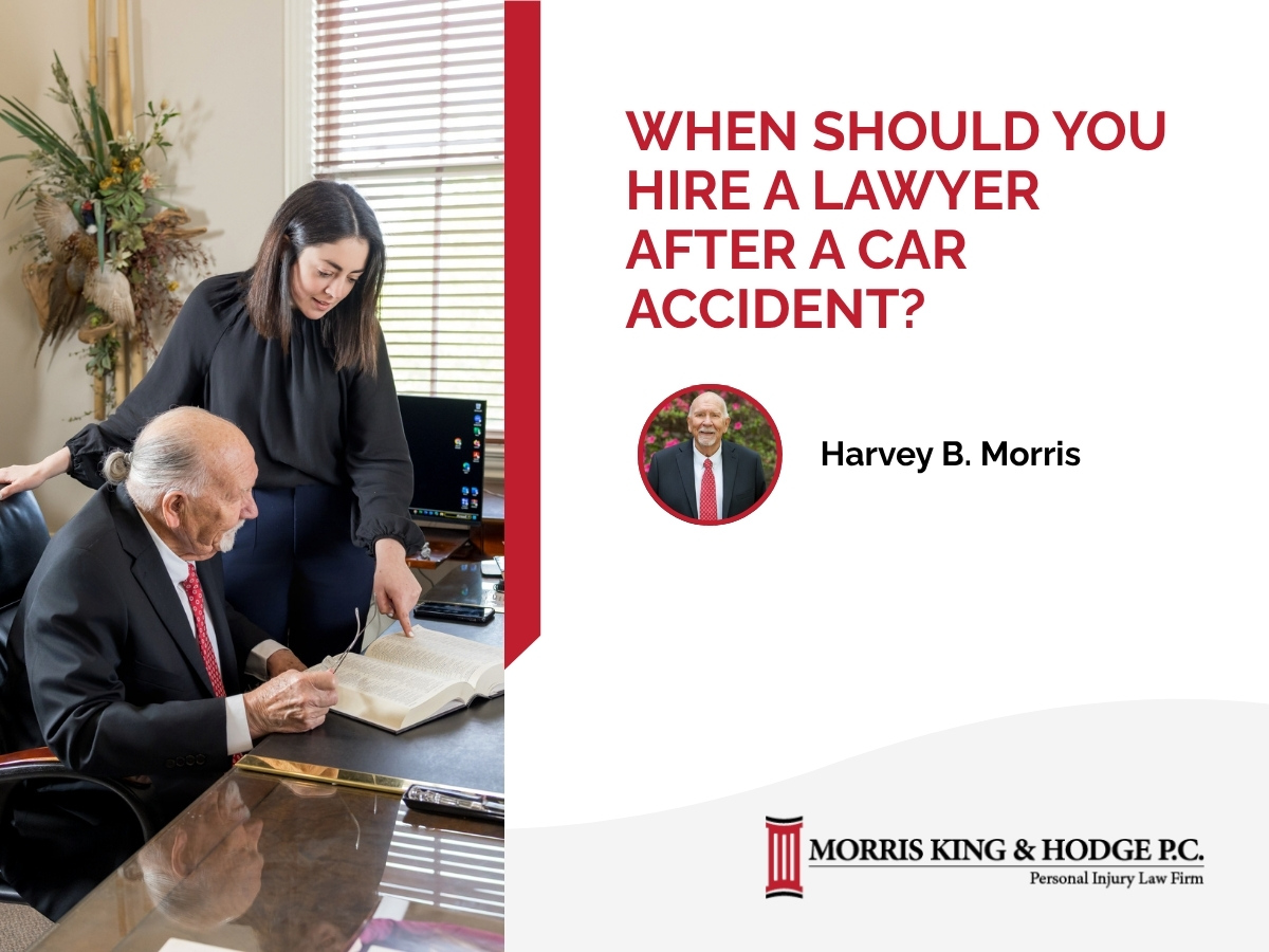 Learn when you should hire a lawyer after a car accident in Alabama